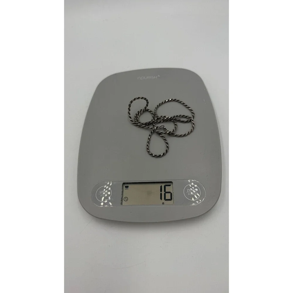 925‎ Italy Sterling Silver Rope Chain Necklace 24
